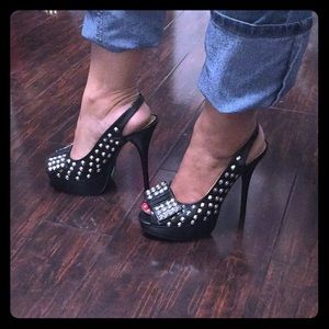 Black studded shoes